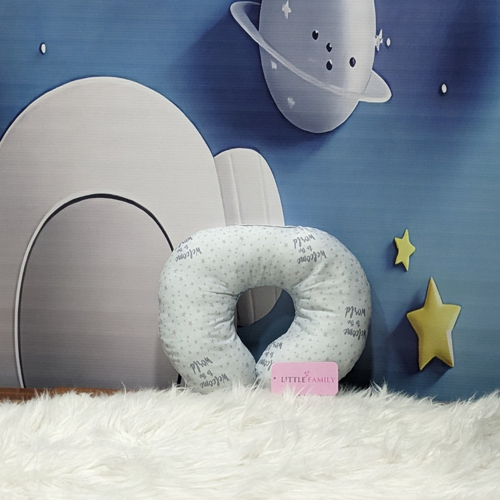 "Welcome to the World" Theme Baby Bedding Set -  9 Pieces | Grey