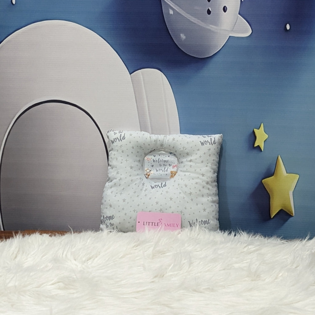 "Welcome to the World" Theme Baby Bedding Set -  9 Pieces | Grey