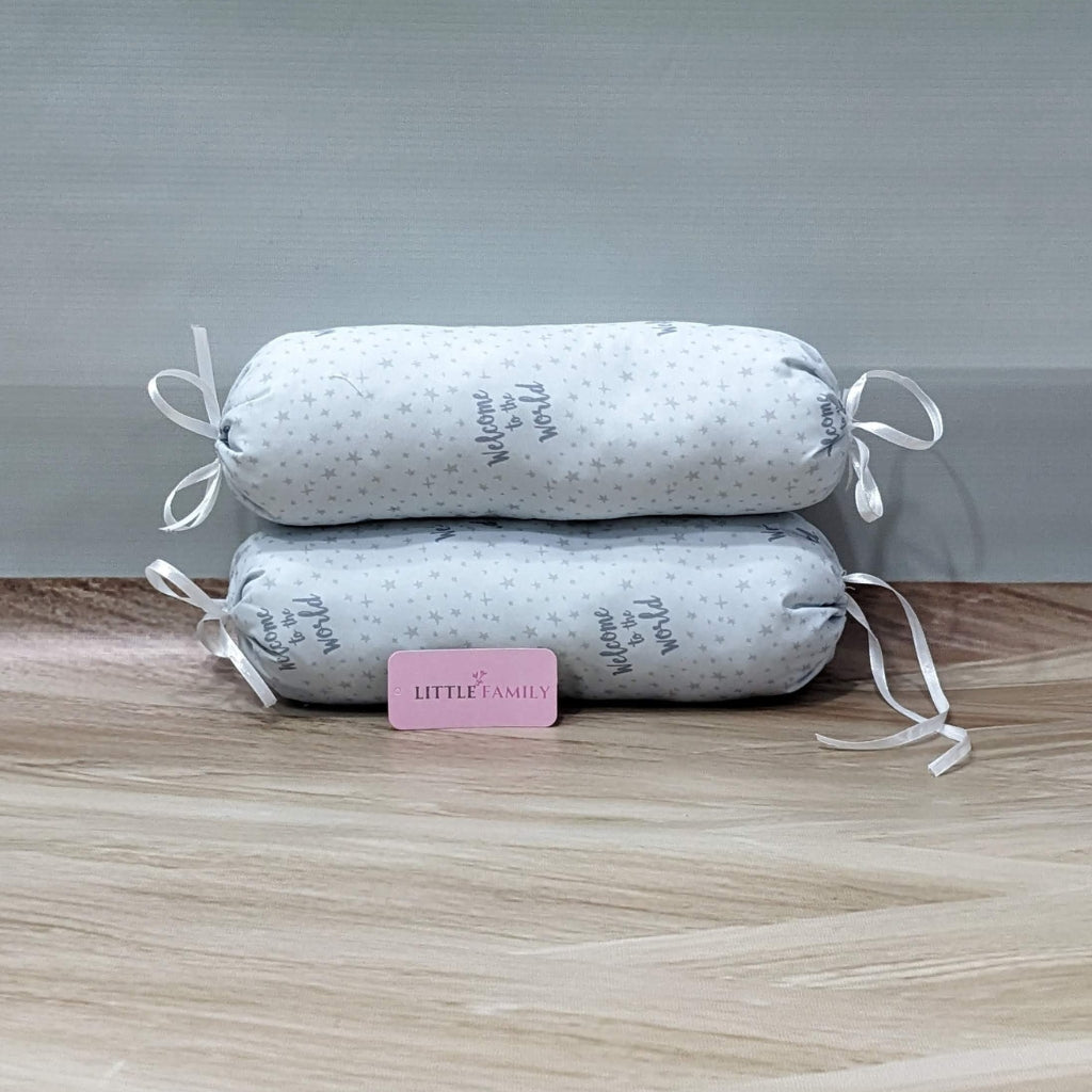 Premium 11-Piece Baby Bedding Set | "Welcome to the World" - (Soft Grey)