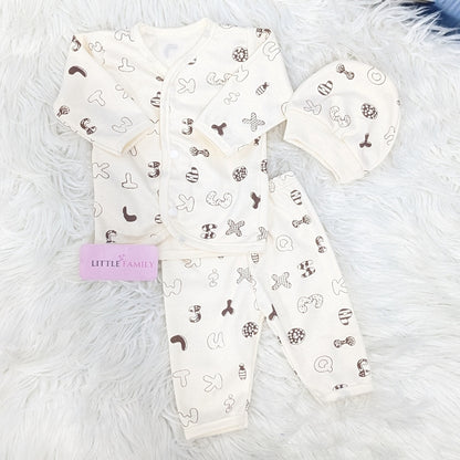 Newborn 3-Piece Cotton Outfit Set – Pack of 3